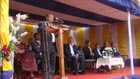 Shri Prestone Tynsong, Minister for Rural Development addressing the gathering