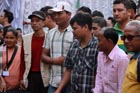The on lookers at a game at the Piskot Festival